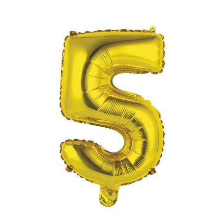 41 cm-es levegős arany szám fólia lufi - 5