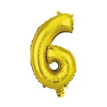 41 cm-es levegős arany szám fólia lufi - 6