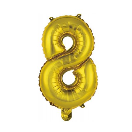 41 cm-es levegős arany szám fólia lufi - 8