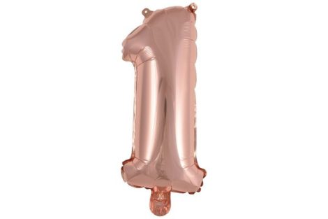 41 cm-es levegős rosegold szám fólia lufi - 1