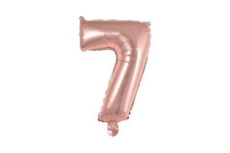 41 cm-es levegős rosegold szám fólia lufi - 7