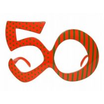 Narancssárga 50-es szülinapi parti szemüveg