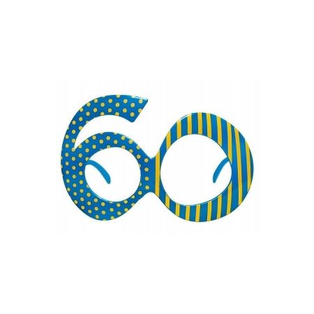 Kék 60-as szülinapi parti szemüveg Kék 60-as szülinapi parti szemüveg