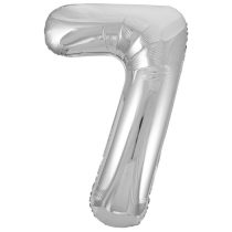 86 cm-es 7-es ezüst szám fólia lufi