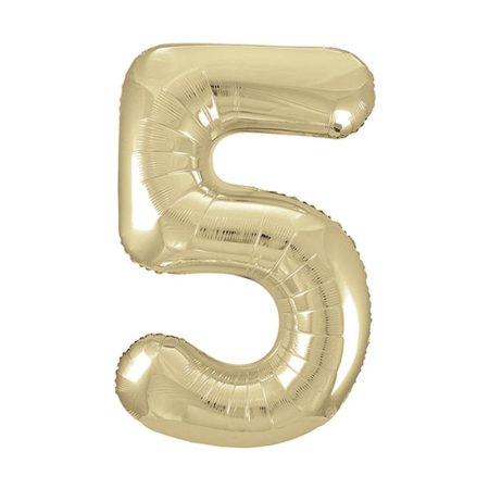 86 cm-es 5-ös arany szám fólia lufi