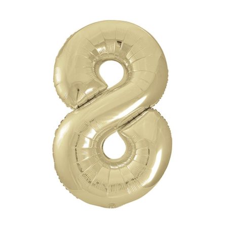 86 cm-es 8-as arany szám fólia lufi