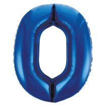 86 cm-es 0-ás kék szám fólia lufi