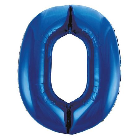 86 cm-es 0-ás kék szám fólia lufi
