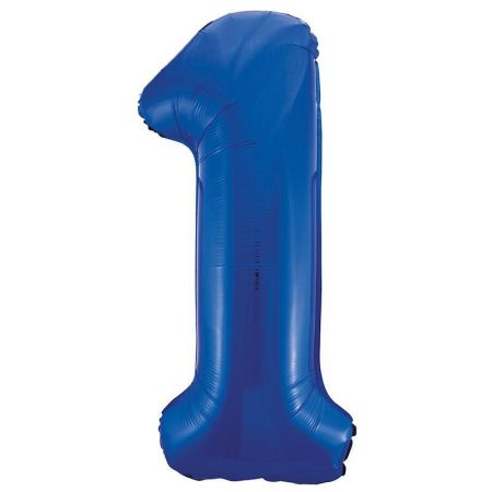 86 cm-es 1-es kék szám fólia lufi 86 cm-es 1-es kék szám fólia lufi
