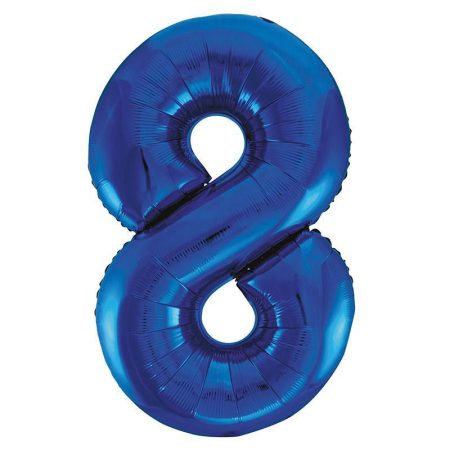 86 cm-es 8-as kék szám fólia lufi