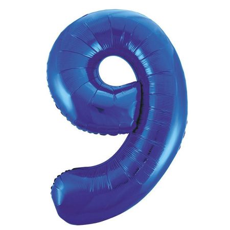 86 cm-es 9-es kék szám fólia lufi