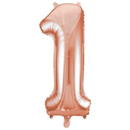 86 cm-es 1-es rosegold szám fólia lufi 86 cm-es 1-es rosegold szám fólia lufi