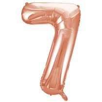 86 cm-es 7-es rosegold szám fólia lufi