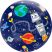 56 cm-es űrhajós Happy Birthday Bubble lufi