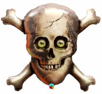 81 cm-es Koponya és Csontok fólia lufi