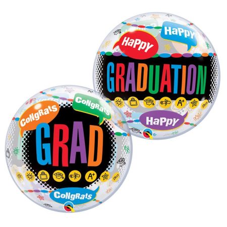 56 cm-es Happy Graduation Congrats Grad ballagási Bubble lufi