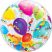 56 cm-es léggömbös Happy Birthday Bubble lufi