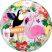 56 cm-es trópusi Happy Birthday Bubble lufi
