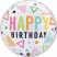56 cm-es színes háromszögek Happy Birthday Bubble lufi