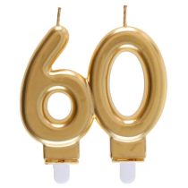 60-as arany szülinapi számgyertya